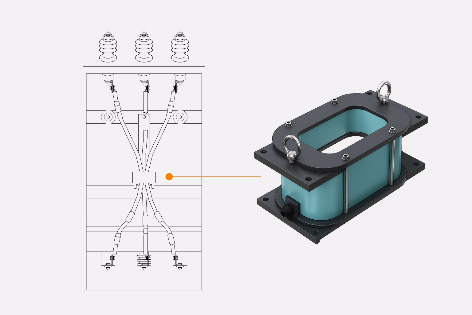 Falco ground fault sensor current transformer